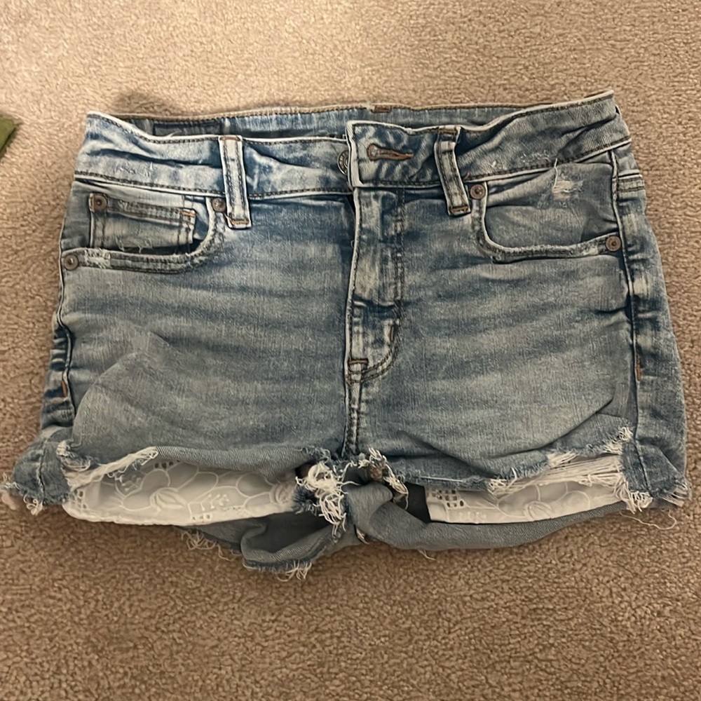 american eagle denim shorts